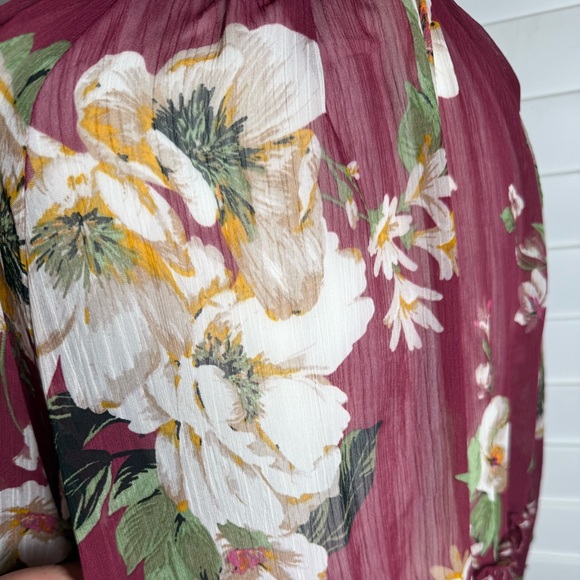 Fig & flower Floral marron Maxi Dress size L - Picture 9 of 16